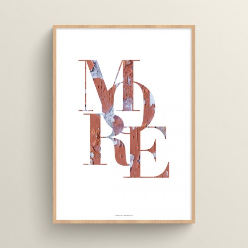 Poster mot More vintage et retro : affiche typographique et décoration vintage