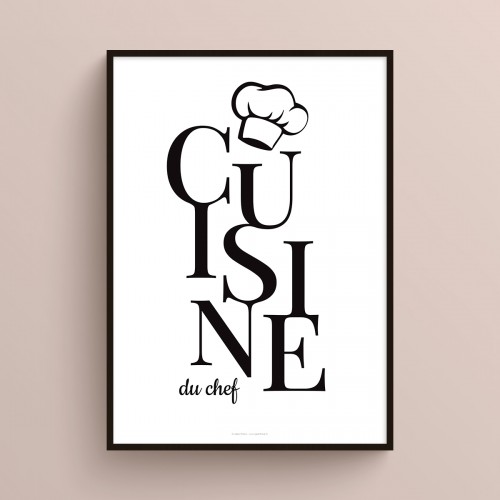 Affiche cuisine du chef