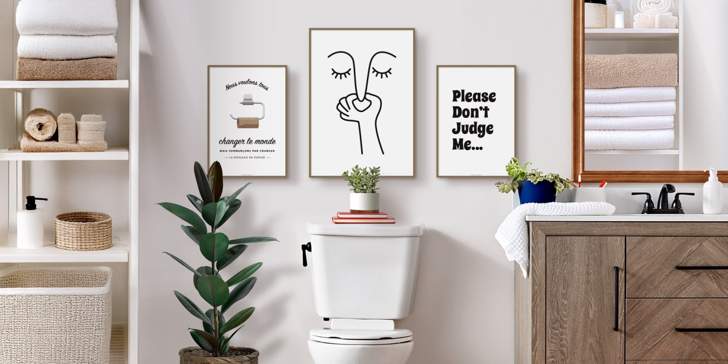 Affiches humour toilettes