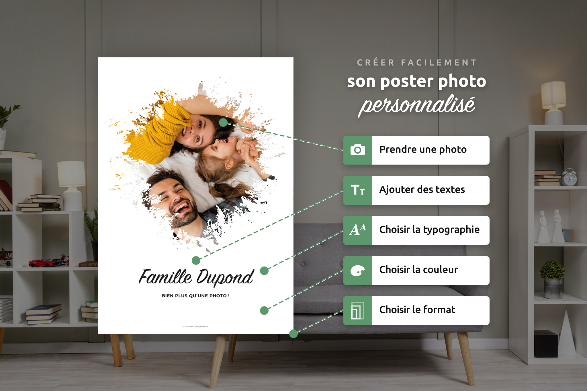 Outil création poster personnalisé photo